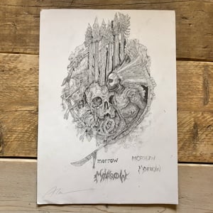 Image of Morrow 'Covenant of teeth' cover art and test press