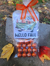 Wooden truck decoration with chocolates