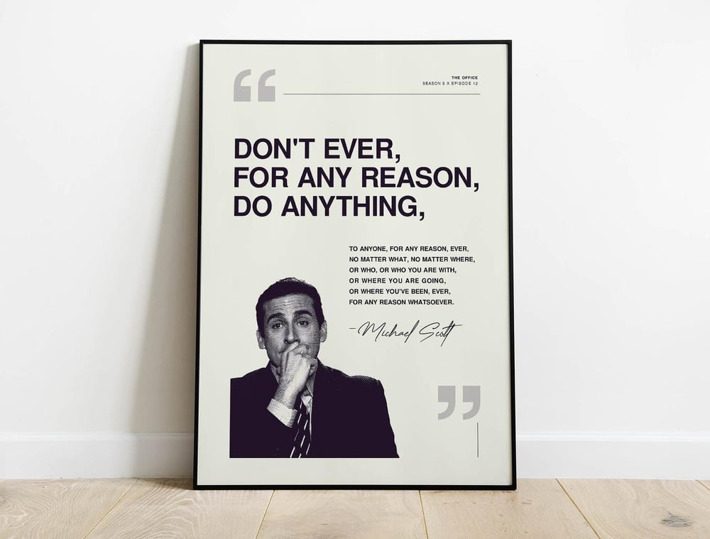 The Office - Michael Scott TV Show Quote Poster