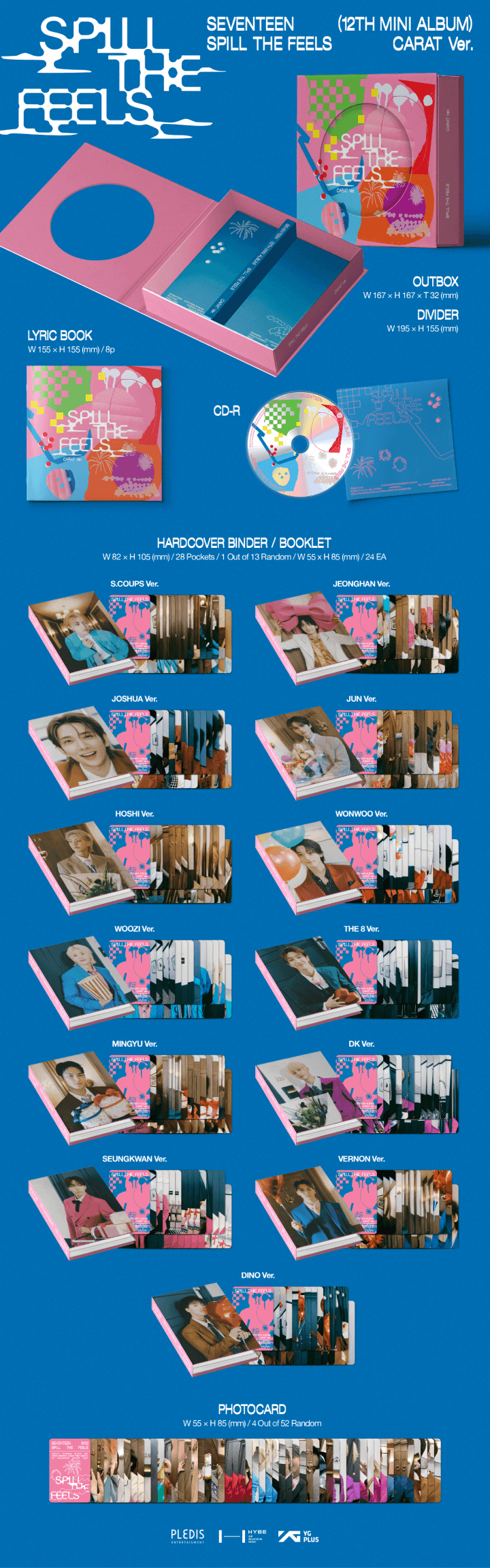 Image of Seventeen 12th Mini Album ‘SPILL THE FEELS’ (Carat Ver.)