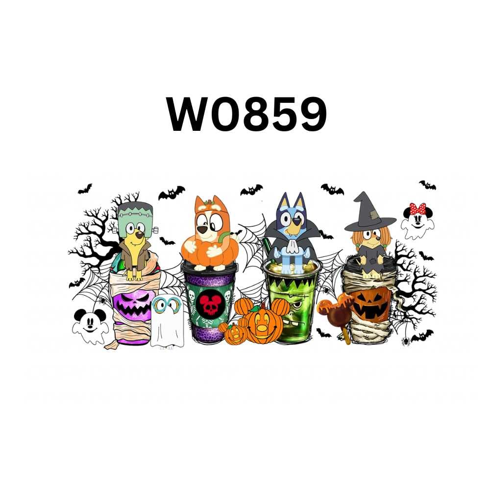 Image of Choice of 19 Bluey Single & Double Sided Uv Dtf Cup Wraps & Decals