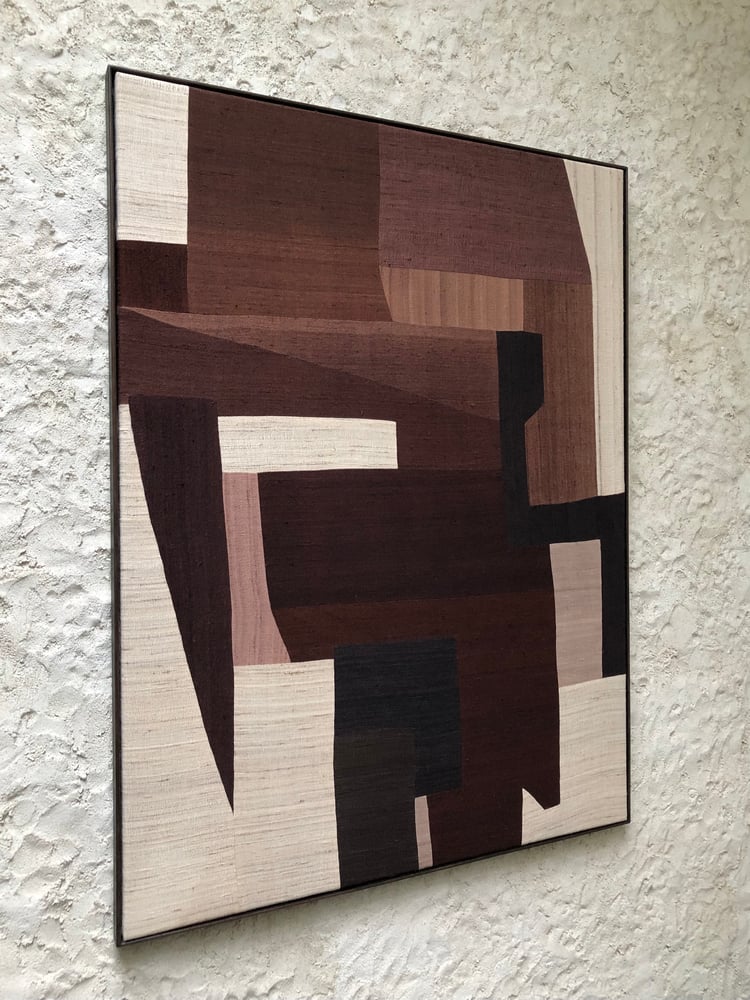 Image of abstract silk composition (brown/reds)