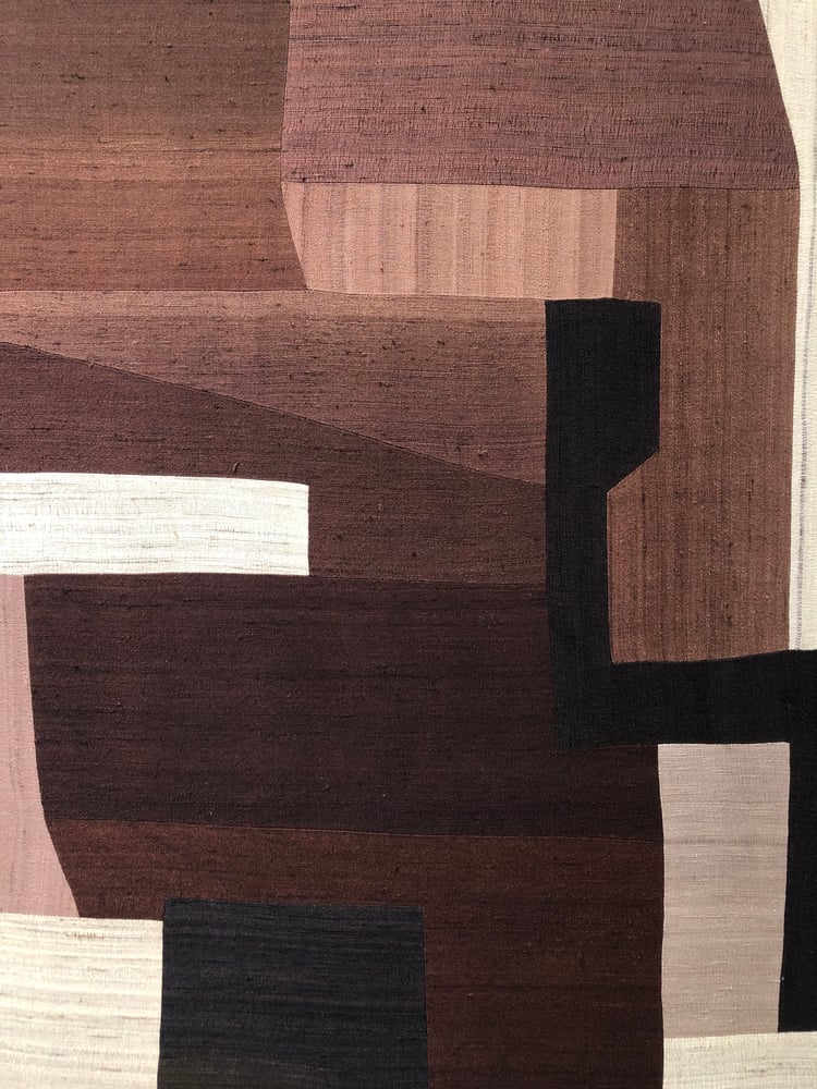 Image of abstract silk composition (brown/reds)