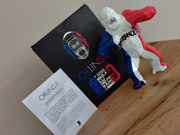 Richard Orlinski Kong Bleu Blanc Rouge Grand Prix Formule 1 de France 2019 Numéroté