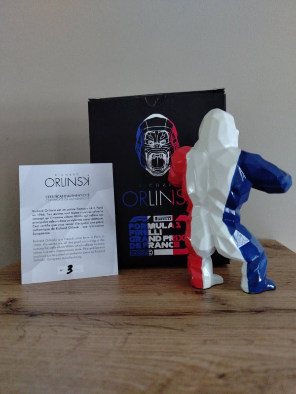 Richard Orlinski Kong Bleu Blanc Rouge Grand Prix Formule 1 de France 2019 Numéroté