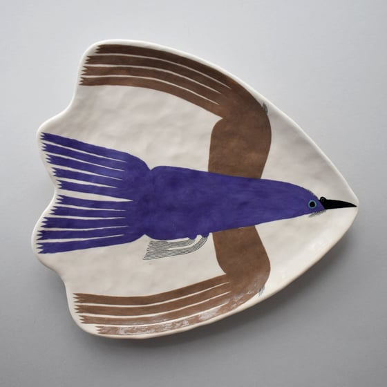 Image of Purple Martin bird Plate