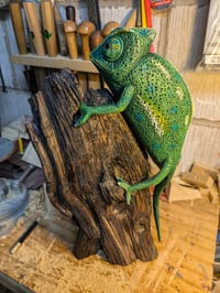 Image of Chameleon Carving