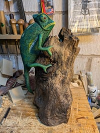 Image of Chameleon Carving