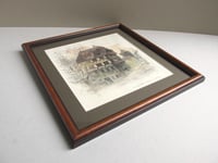 Image 2 of Albrecht Durer's House Nuremberg by Mads Stage, Vintage Art Print in Frame Sized 12 1/2 x 12 ins