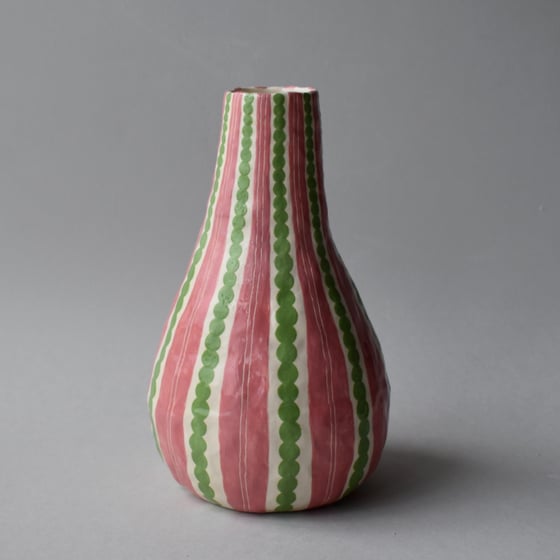 Image of Pink and Green Bulb Jug