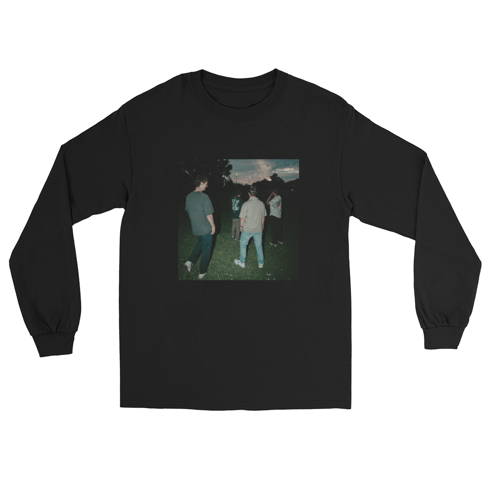 Image of 'stars' long sleeve black tee