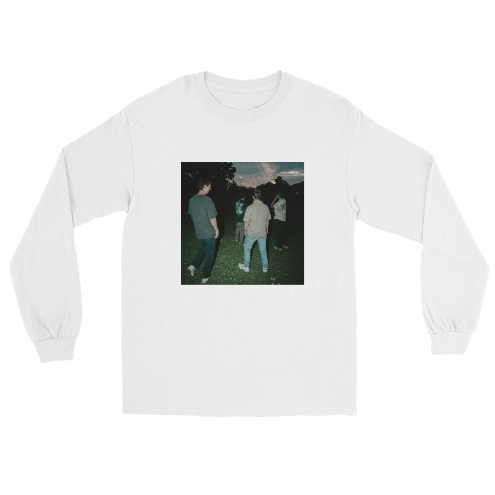 Image of 'stars' long sleeve white tee