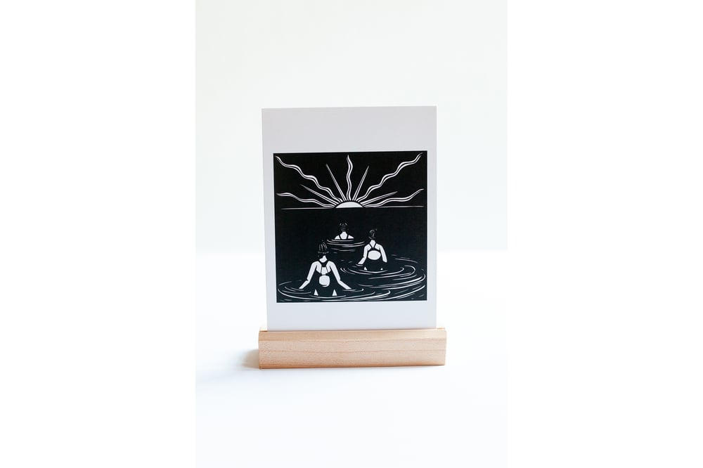 Image of Handmade Upcycled Wood Photo/Card Stand