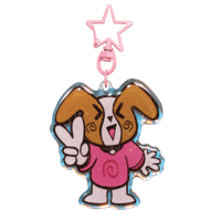 Gizmo Dog Days Pink Acrylic Keychain