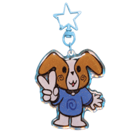 Gizmo Dog Days Blue Acrylic Keychain