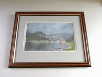 Image 2 of Vintage Lake District Pastel Drawing by Peter Shutt - 'After the Rain, Bassenthwaite', Framed 