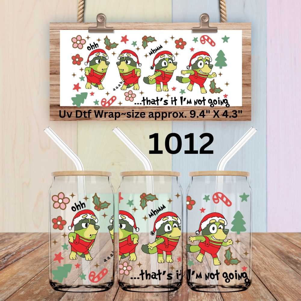 Image of Choice of 19 Bluey Single & Double Sided Uv Dtf Cup Wraps & Decals