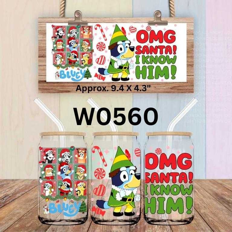 Image of Choice of 19 Bluey Single & Double Sided Uv Dtf Cup Wraps & Decals