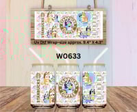 Image 16 of Choice of 19 Bluey Single & Double Sided Uv Dtf Cup Wraps & Decals