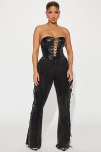 Image 1 of Flare and Fringe Pants 