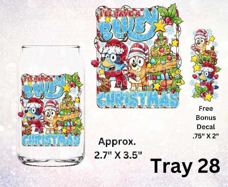 Image of Choice of 19 Bluey Single & Double Sided Uv Dtf Cup Wraps & Decals