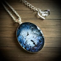 Image 1 of Midnight Moon Spooky Forest Pendant