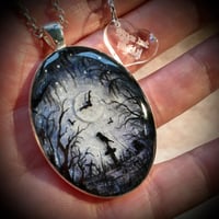 Image 3 of Midnight Moon Spooky Forest Pendant