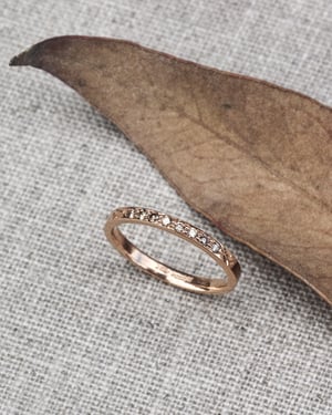 Image of 18ct rose gold Champagne diamond semi eternity ring