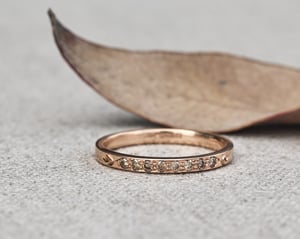 Image of 18ct rose gold Champagne diamond semi eternity ring