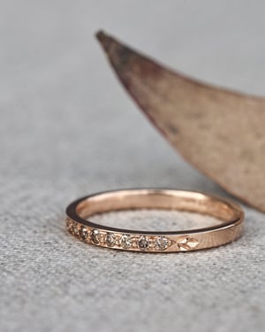 Image of 18ct rose gold Champagne diamond semi eternity ring