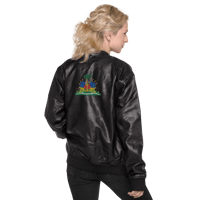 Image 5 of Haitian Crest Elite Leather Bomber Jacket [Dèyè Lakay]