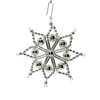 Silver Snowflake Glass Beaded Christmas Tree Ornament