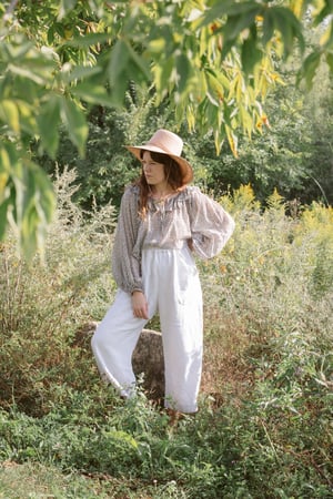 Image of EDMOND Stretchy Waist Linen Pants