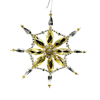 Large Gold Glass Beaded Snowflake Christmas Tree Ornament
