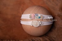 Image 1 of Boho headband pastel and white
