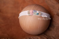 Image 2 of Boho headband pastel and white