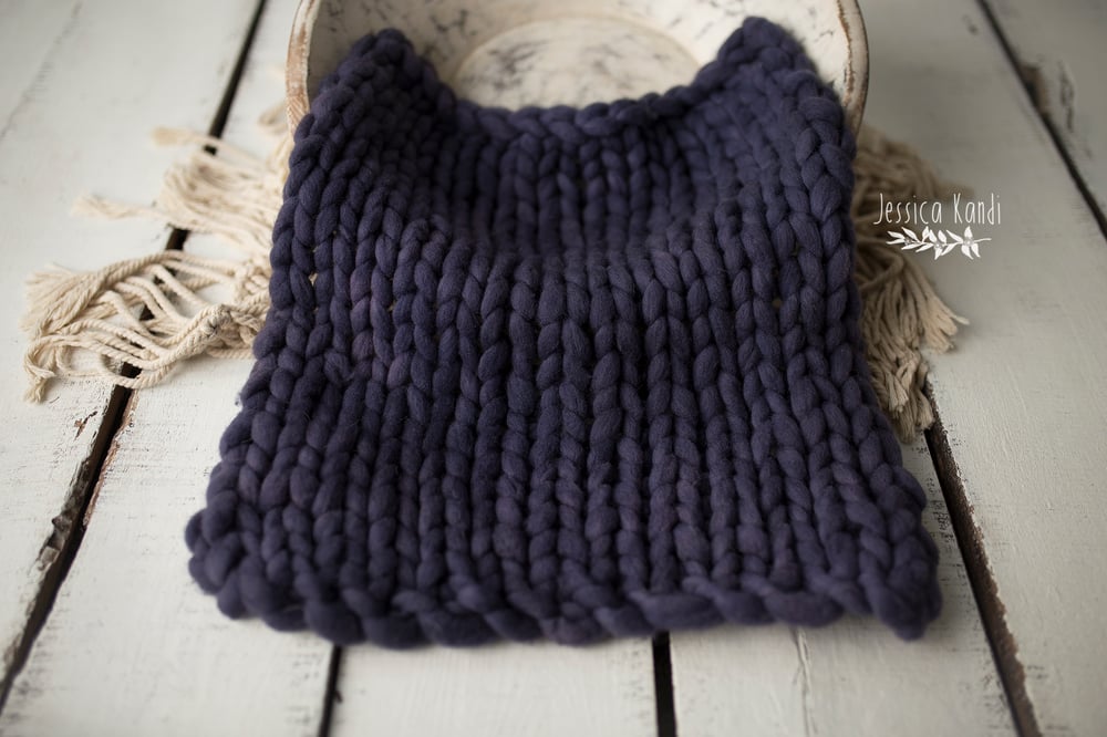 Image of Indigo hand dyed knit layer