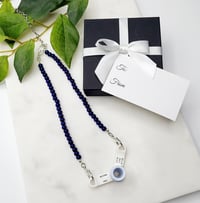 Image 1 of Trach Ties, Beaded Trach Ties , Adjustable, Trach Chain, Beaded, Trach Collar Tube Holder ...  (S...