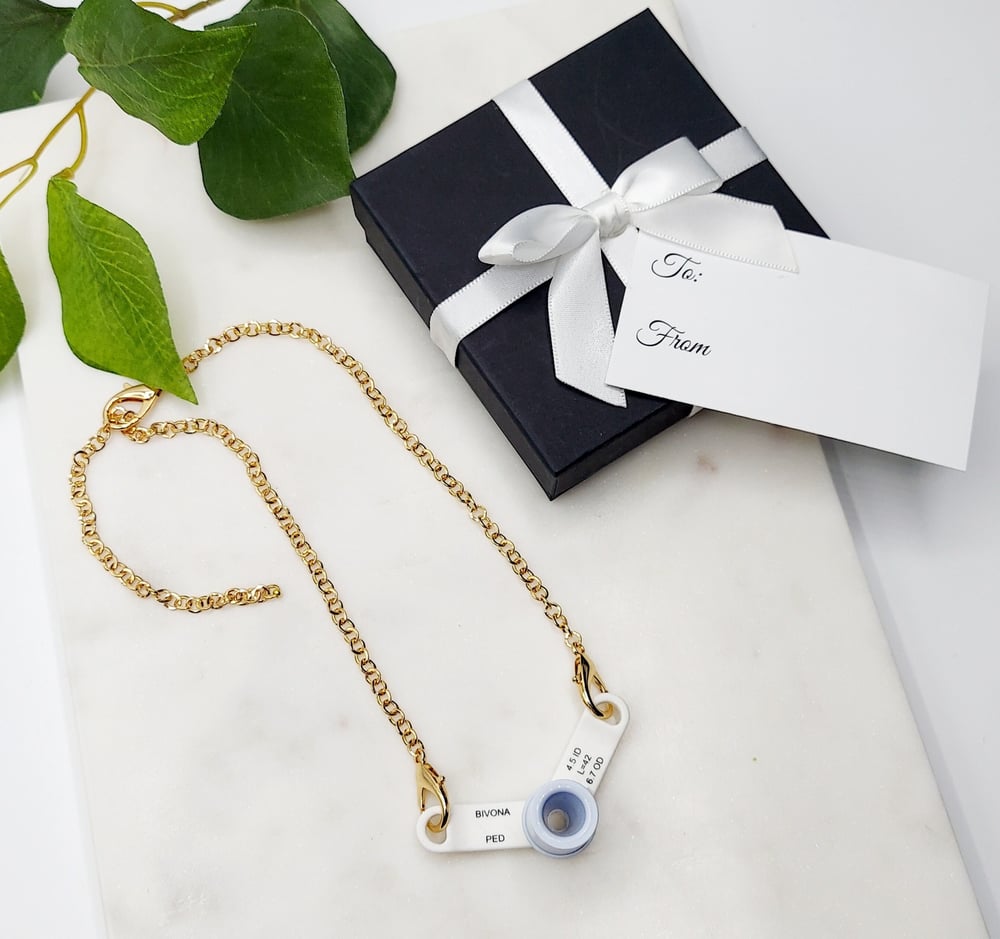 Image of Trach Ties, Beaded Trach Ties , Adjustable, Trach Chain, Beaded, Trach Collar Tube Holder, Men or...