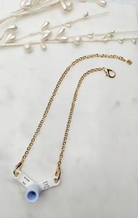 Image 4 of Trach Ties, Beaded Trach Ties , Adjustable, Trach Chain, Beaded, Trach Collar Tube Holder, Men or...