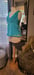 Image of Fun Vintage Turquoise Frilly Nylon Top
