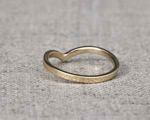 Image of 18ct Yellow gold white diamond semi-eternity wishbone ring