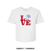 Image 3 of Women's 'LOVE Fightins' Crop Shirt
