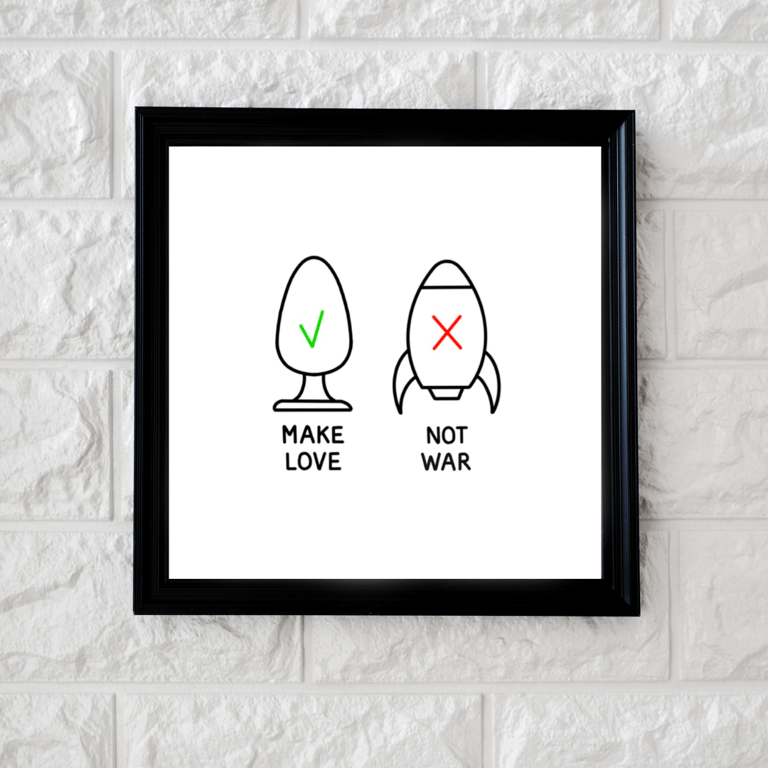 MAKE LOVE NOT WAR - PRINT OF THE MONTH