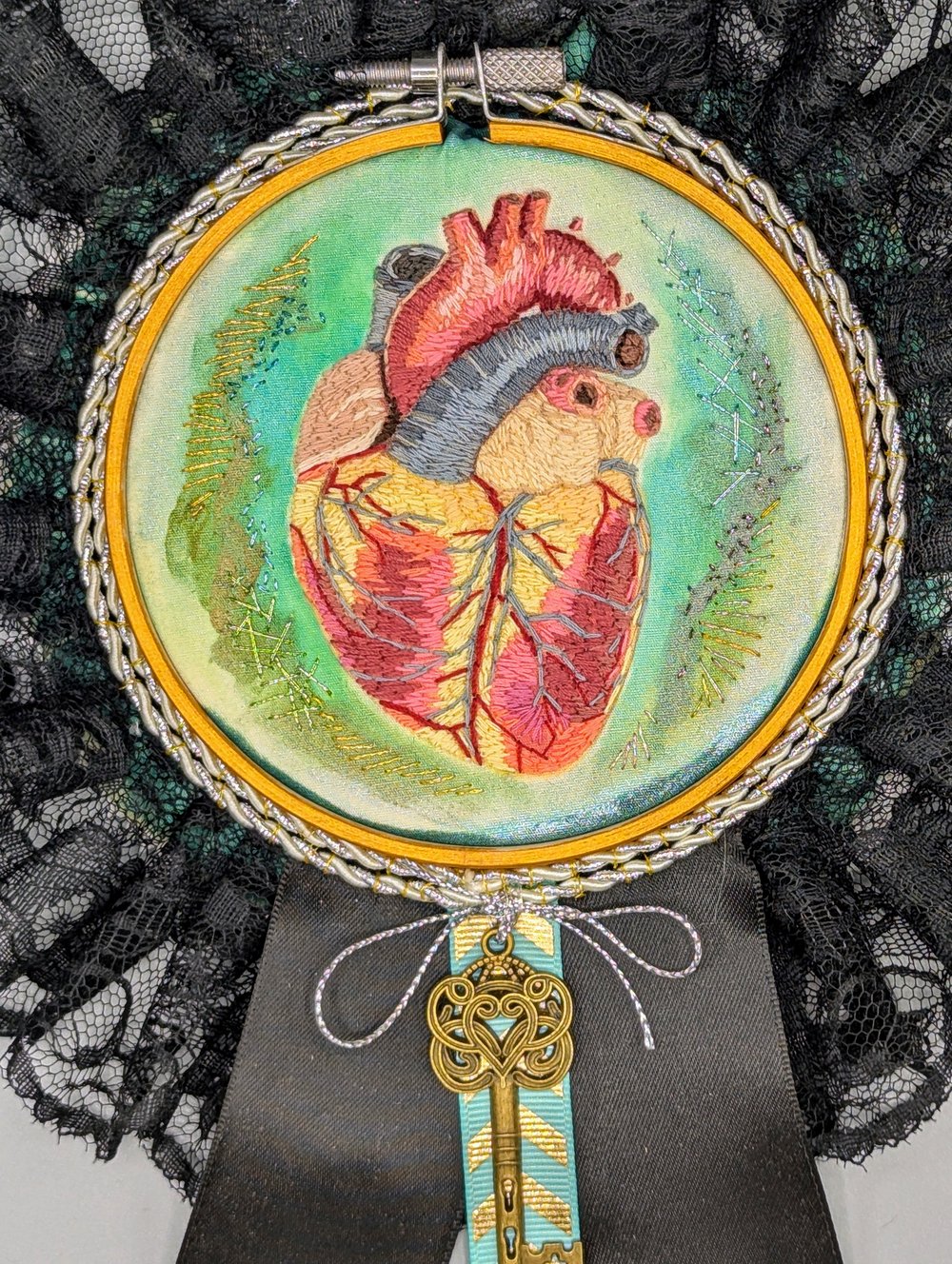 Heart Anatomy - Award Ribbon - Embroidery 