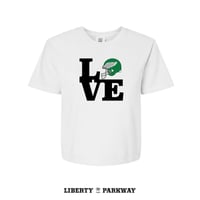 Image 1 of Women's 'LOVE Birds Vintage' Crop Shirt