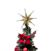 Gold Star Beaded Christmas Tree Topper with Clip