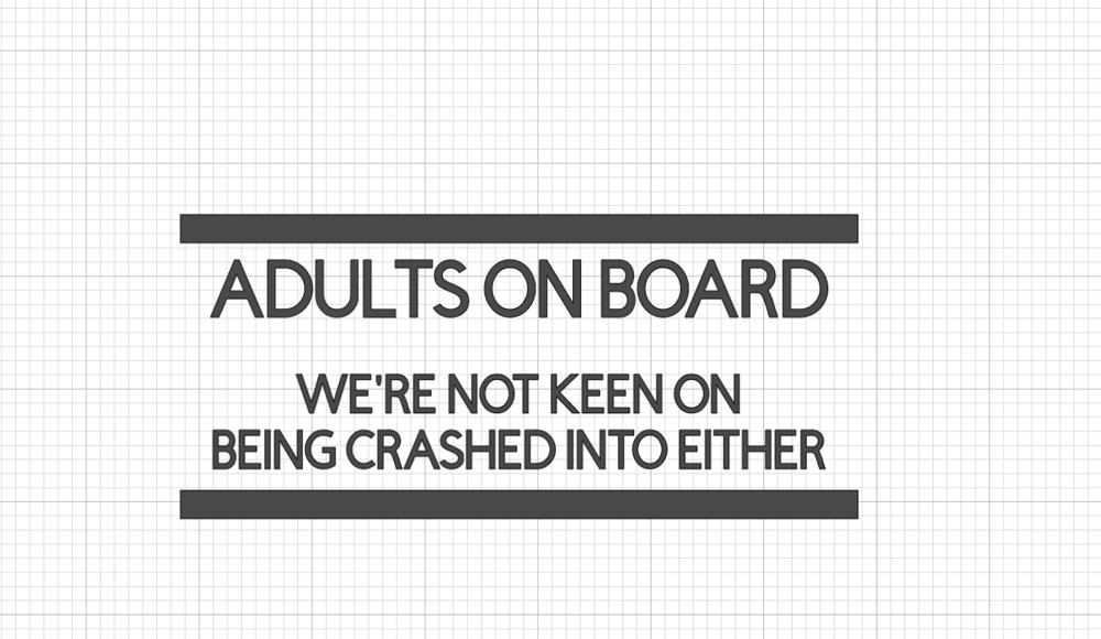 Image of Adults on Board decal