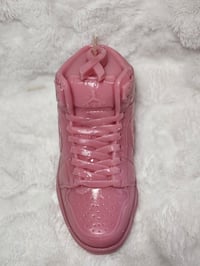 Image 1 of Pink Ribbon Shoe Candle  - Comes In  A Shoe Box