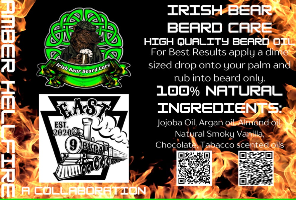 Image of Amber Hell Fire Beard Oil 1oz.